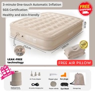 FREE Cushion Double Bed Single Air Bed Mattress camping bed Built-in Air Pump 40cm Self-Inflation