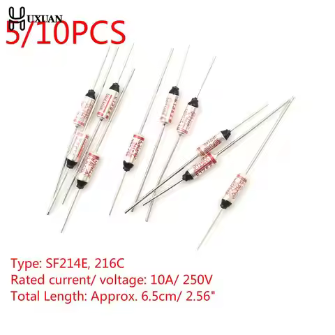 5/10Pcs SF214E SEFUSE Cutoffs for Thermal Fuse 216 C 216 Degree 10A 250V Celsius Circuit Cut Off The