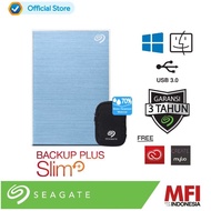 Seagate New Backup Plus Slim 2TB External Hardisk USB 3.0 Blue Free Pouch