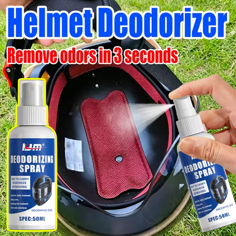KJM 3-Second Quick Motorcycle Helmet Deodorizer Spray Interior Liner & Auto Accessories Odor Remover