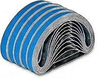 Zirconium Corundum Sanding Belts Set, 9 x 533 mm, 35 Pieces, Grit 60/80/100/120/180/240/320, for Woo