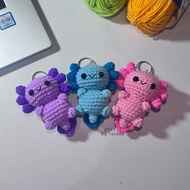 Crochet Axolotl Keychain
