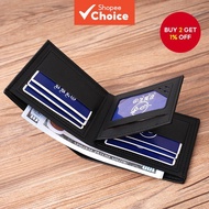 Men Wallet Short Coin Purse High-End Banknote Holder Fashion Card Holder Document Bag 9 Card Slots C