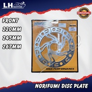 NEW ARRIVAL NORIFUMI DISC BRAKE PLATE FRONT REAR PIRING DISK DEPAN BELAKANG 190MM 245MM 267MM GALFER
