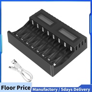 Battery Charger LCD Display Smart Intelligent 8-Slot Chargers for AA/AAA NiCd NiMh Rechargeable Batt