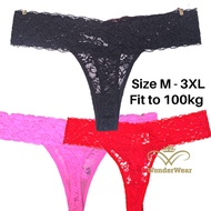 Thong Women G String T Back Sexy Plus Size Seksi Seluar Dalam Wanita 性感丁字裤大码 M-3XL