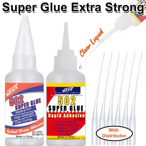502 Liquid Super Glue for Metal, 20g Clear Instant Thick CA Glue for Stainless Steel Aluminum DIY Cr