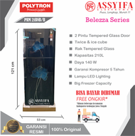 KULKAS POLYTRON 2 PINTU BELLEZA SERIES PRM 21 BN | PRM 21BL ORI GARANSI RESMI *FREE ONGKIR