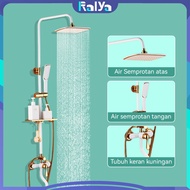 PUTIH 3 In 1 Hot-Cold Bathroom shower Set / 3 function shower Set / With Faucet Sprayer / White-Gold