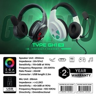 หูฟังเกมมิ่ง EGA รุ่น TYPE GH1/GH2/GH3 PRO 7.1 VIRTUAL SURROUND SOUND ไฟ RGB ฟองน้ำนุ่ม