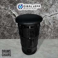 Kursi / Drums Barrel Chair /Kursi Minimalis/Kafe/Unik/Kursi Drum /sofa/Keren / Hitam