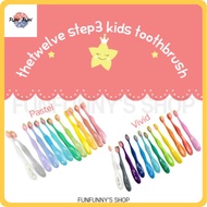 [THETWELVE] STEP 3 KIDS Toothbrush vivid, pastel  365 days toothbrush for 3~8 years old 2 type (12 p
