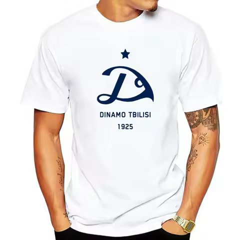 DINAMO TBILISI SHIRT S-XXXL FOOTBALL DYNAMO CAMISETA FUTBOL SOCCER GEORGIA summer o neck tee free sh