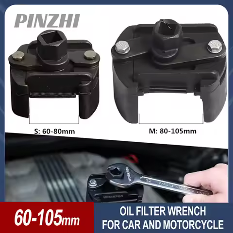 For Car Oil Filter Wrench 60-105mm Adjustable Steel Spanner Oil Change and Disassembly Tools Truck M