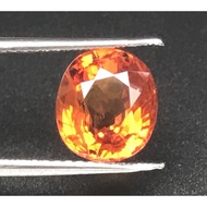 sapphire orange 2.65cts oval 8.7X7.8X4.5mm natural Stone 1 2.65cts shape 8.7X7.8X4.5mm 1
