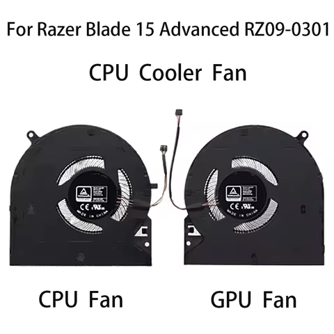 Original laptop GPU CPU Cooling Fan For Razer Blade 15 Advanced RZ09-0301 03135 0330 03304 12780848 
