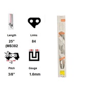 STIHL Papan Chainsaw 20" 25" MS382 Guide Bar 20" 25"