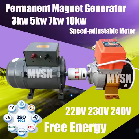 10KW 220V 230V Portable Permanent Magnet Generator 7KW Alternator Set Brushless AC Generator for Hom