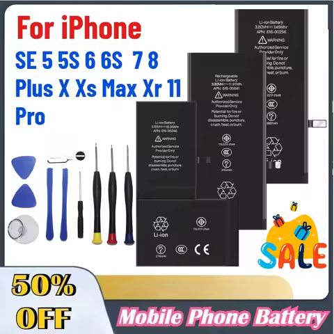 High-Quality Battery For iPhone SE 5 5G 5S 5SE 6 6G 6S 6SP 7G 7P 8G 8P X Xs Xr 11 11Pro 11Pro Max Mo