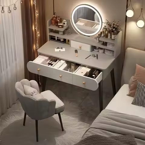 Dresser bedroom simple modern makeup table small small apartment new desk makeup table integrated si