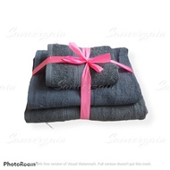 Utopia Towels Grey Towel Set, 1 Bath Towel, 1 Hand Towel, 1 Kid Towel, 600 GSM Ring Spun Cotton High