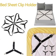 Triangle Bed Sheet Clip Holder Mattress Holder Grippers Fastener Clips Non-Slip Bedsheet/Topper/SofaCover Elastic Strap Adjustable
