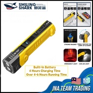 LED Torch Light Smiling shark GZ5106 Rechargeable Magnet Work White Red Light Hook Back Clip Waterpr