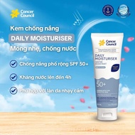 Kem chống nắng dưỡng ẩm chống nước Cancer Council Daily Moisturiser SPF50+ 75ml