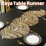 Raya Table Runner Gold Heat Resistant Table Decorations Flower Home Shaped Short Washable Table Mats