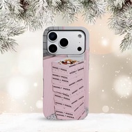 Pink pizza box 2-IN-1 shock-proof case for iPhone users - prevents drops and scratches - a great for