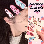 Retro Duckbill Hair Clips 2 Pack Cute Cartoon Cat Arrow Design Fashion Girls Side Barrettes