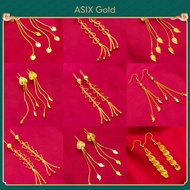 ASIX GOLD ต่างหูพู่ทอง 24K สำหรับผู้หญิง ต่างหูนกยูง ไม่ดำ ไม่ลอก