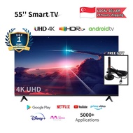4K HDR Smart TV Android TV | Android 13 | 55 Inch | Google TV | Frameless Display | Netflix Youtube