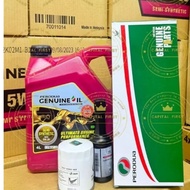 NEW STOCK 2024 PERODUA 5W30 (4L)+Oil Filter+Air Filter - Myvi 1.3/1.5 (05-17) & Alza  Semi Synthetic