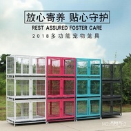 Dog Cage Medium Dog Small Dog Thickened Pet Cage Pet Shop Foster Care with Partition Three-Layer Mother Cage Rabbit Cage