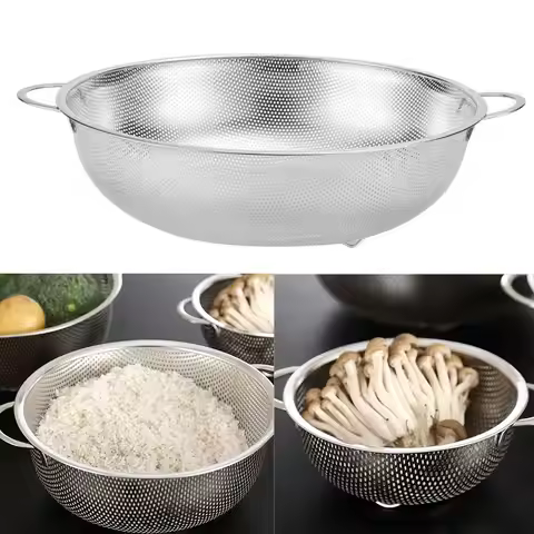 Mesh Colander Stainless Steel Strainer Rice Washing Bowl Colander Strainer Sink Strainer Colander St