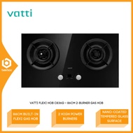 Vatti 86CM Flexi Gas Hob 2Burner Nano Coated Tempered Glass C836G Dapur gas
