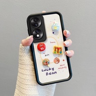 Cartoon Leather patterned figurine Soft Case For Honor 70 Honor70 FNE-NX9 Case Silicone TPU Cute Bac