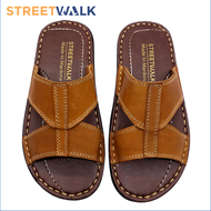 StreetWalk Footwear Marikina Made Pure Leather Sandals For Men Fashion Casual Slip On Sandals For Me