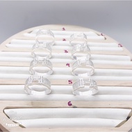 H-shaped silver ring