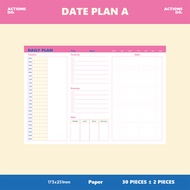 จัดส่งรวดเร็ว สมุดโน้ตรายสัปดาห์ B5 แพลนเนอร์ 30แผ่น สมุด to do list แพลนเนอร์ weekly planner สําหรั