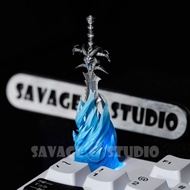 Frostmourne Keycap Cool DIY Creative 3D Cyberpunk Sword Light Transmission Handmade Resin Keycaps Pe