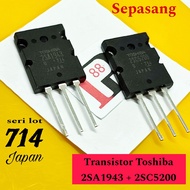 (1 Set) TOSHIBA 2SA1943 2SC5200 ORIGINAL ( LOT 714 ) TRANSISTOR 2SA1943 2SC5200 A1943 C5200 TOSHIBA