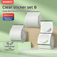 NIIMBOT B21/B1/B3S Transparent Label Printing Paper Name Sticker Sticker Waterproof Self-Label Maker