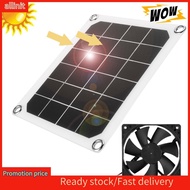 allinit Solar Panel Exhaust Fan  Outdoor IP65 Portable for RVs Greenhouses Pet Houses Chicken House 