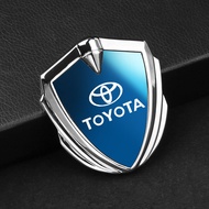 สติกเกอร์โลหะ BuyV สำหรับรถยนต์ Toyota ตราสัญลักษณ์รถโลหะเครื่องประดับตกแต่งตัวรถโลโก้อุปกรณ์เสริมสำหรับ Toyota GT86 Yaris RAV4 Rush Vigo Revo Crown