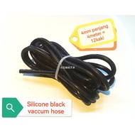 Black Silicone Vaccum Hose 4mm tahan panas sesuai pakai untuk kereta turbo yang vaccum blow off, was