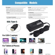 45W USB C Charger Fit for Lenovo Chromebook 300e 100e 500e C330 C340 S330 S340 Chromebook N23 Yoga 2