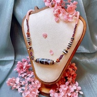 六瓣蓮花虎牙天珠藏風編繩頸圈項鏈