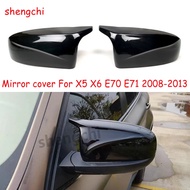 X5 E70 X6 E71 ABS Glossy Black Side Rearview Door Mirror Covers for BMW X5 E70 X6 E71 ABS Replacemen